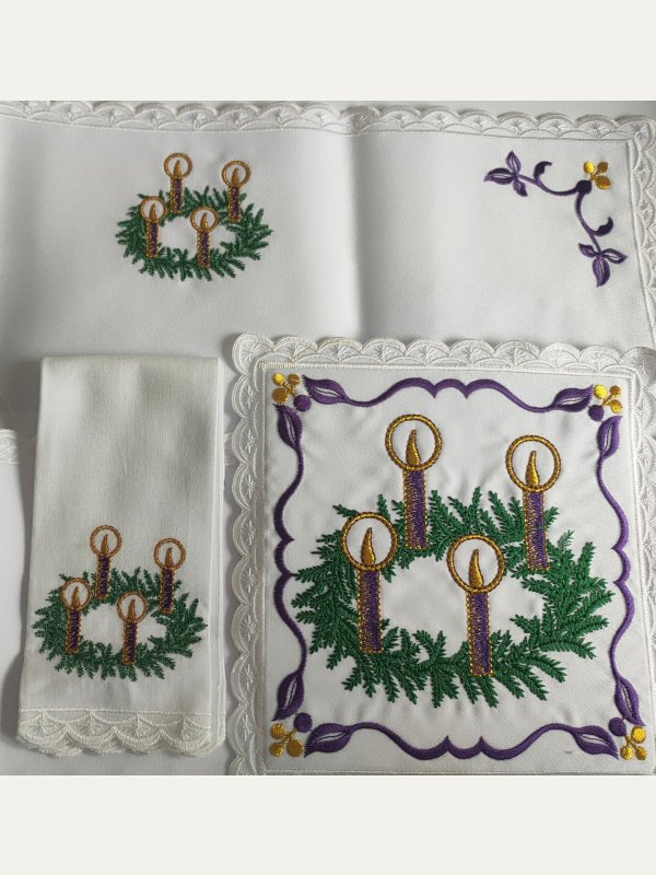 Bielizna kielichowa haftowana, Adwent (4)