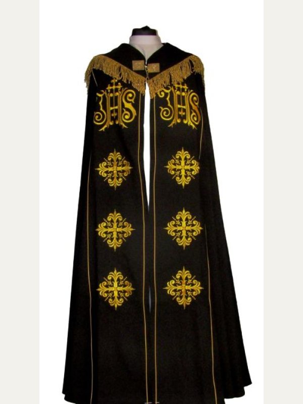 Kapa haftowana - IHS (kolory liturgiczne)