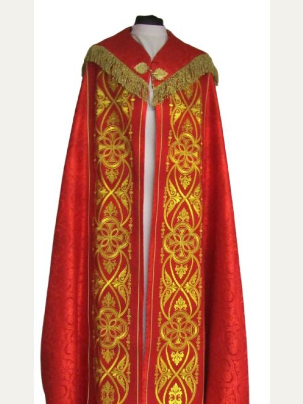 Kapa haftowana IHS rozeta - kolory liturgiczne (50A)