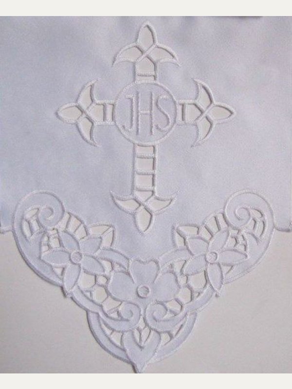 Obrus ołtarzowy haftowany - wzór eucharystyczny