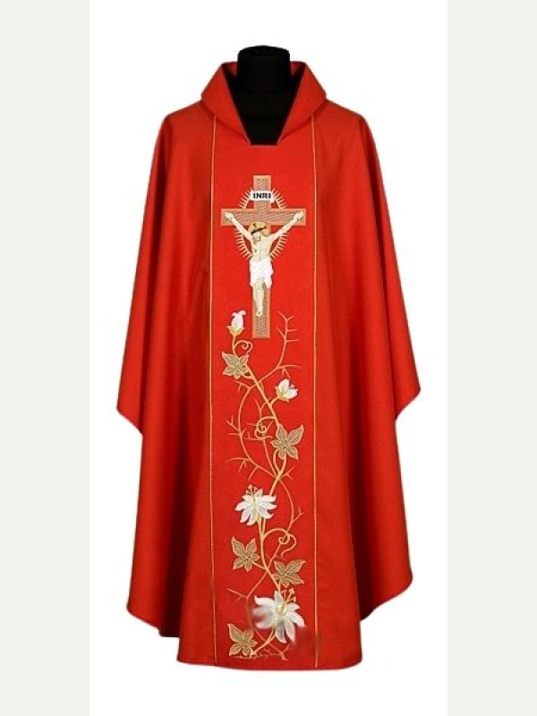 Ornat haftowany Jezus Ukrzyżowany