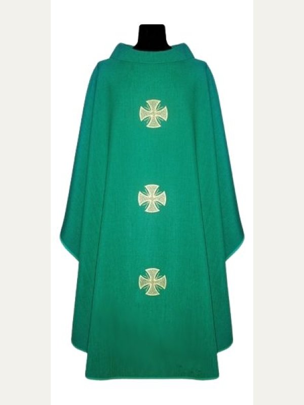 Ornat z lnu - kolory liturgiczne krzyż