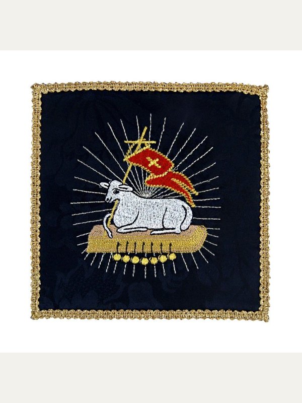 Palka haftowana czarna Baranek (4)