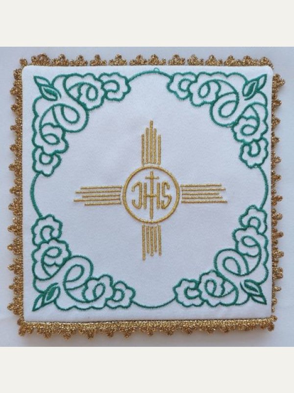 Palka haftowana IHS + złoty krzyż (4)