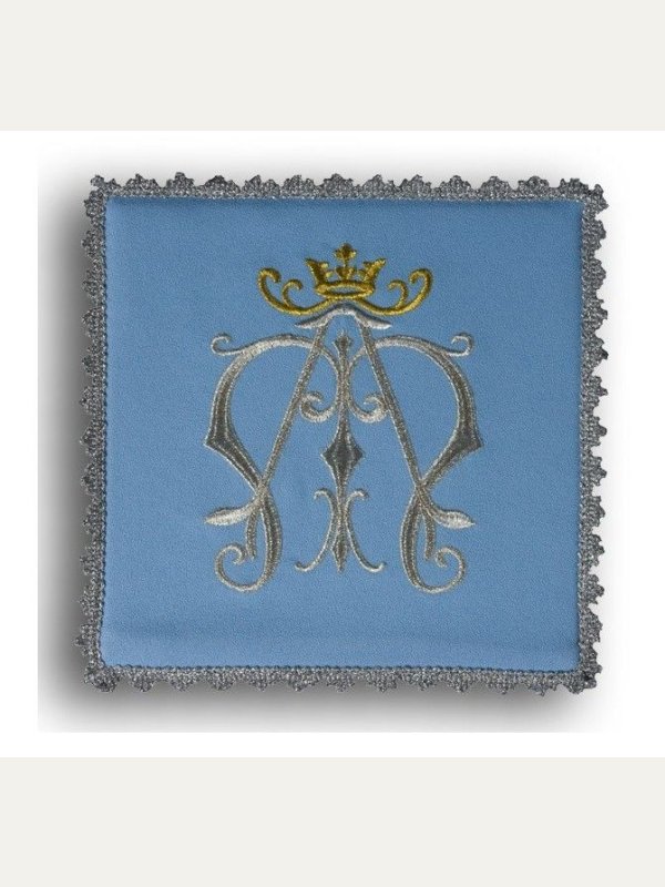 Palka haftowana niebieska - symbol Maryjny