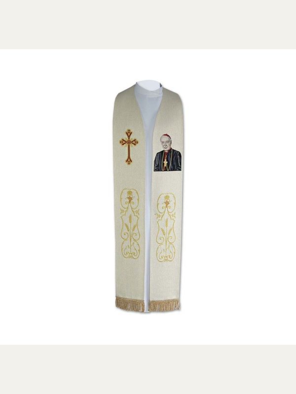 Stuła haftowana Kardynał Stefan Wyszyński (3)