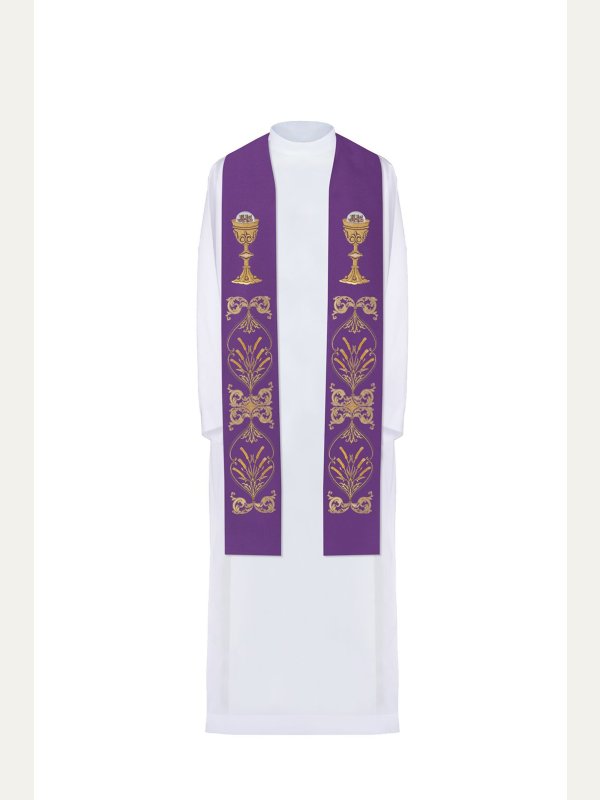 Stuła haftowana - kolory liturgiczne (42)