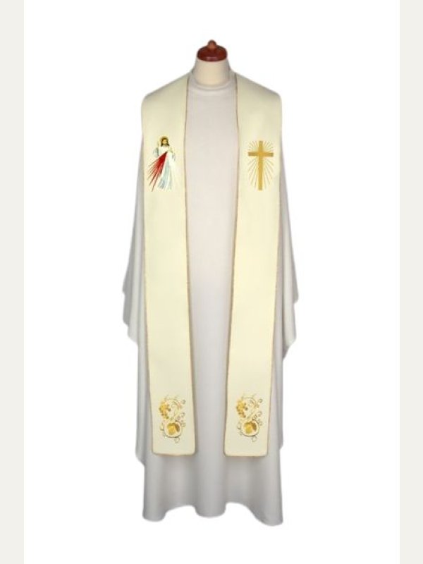Stuła haftowana Maryjna - Jezus Miłosierny (17)