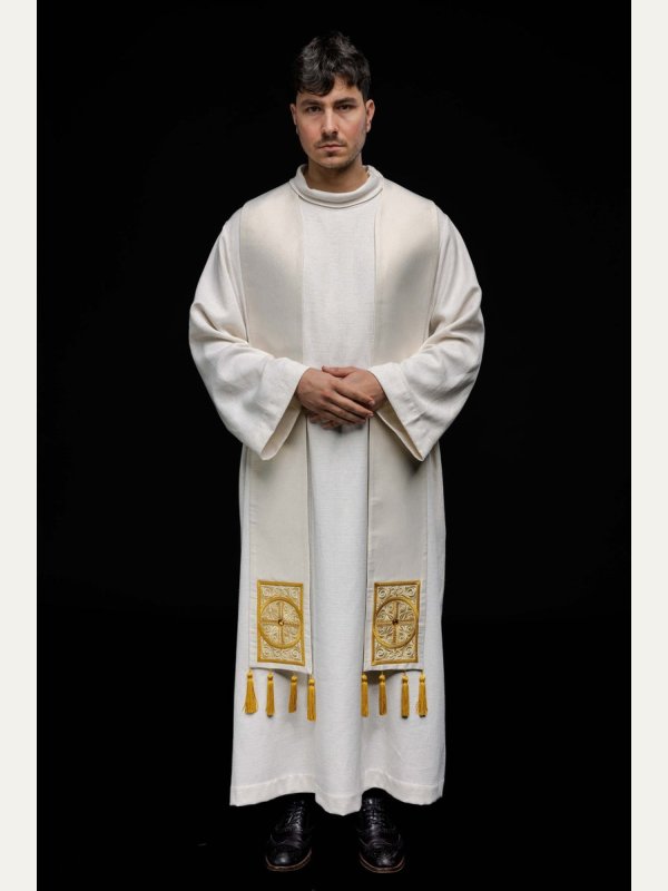 Stuła haftowana zdobiona chwostami (2H)