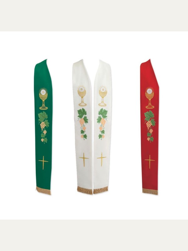 Stuła kapłańska eucharystyczna - 4 kolory