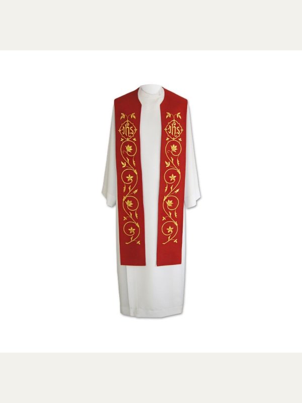 Stuła kapłańska eucharystyczna IHS - 4 kolory do wyboru