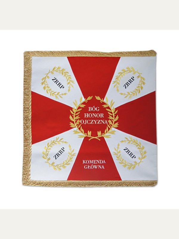 Sztandar haftowany  "Bóg, honor, ojczyzna"