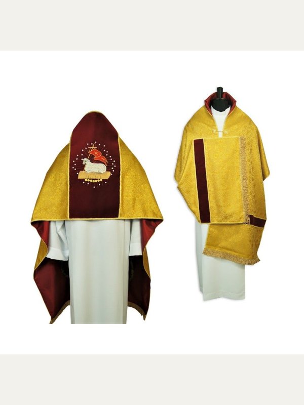 Welon liturgiczny brokat - motyw wielkanocny