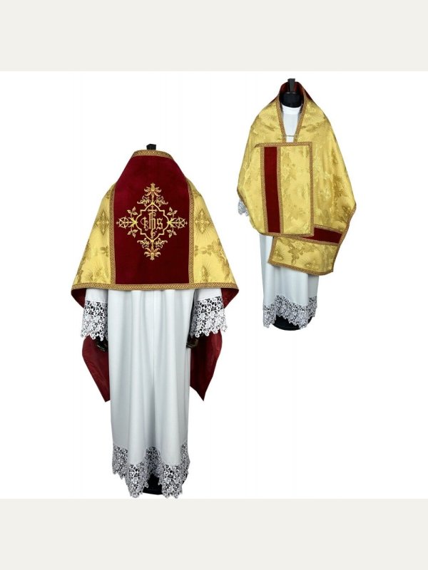 Welon liturgiczny, złoty, tkanina żakard